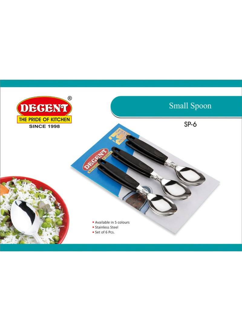 Decent Stainless Steel Tea Spoon Set of 6 | Mirror Finish | Ergonomic Handle | Dessert & Coffee Spoon Set For Home, Kitchen, Restaurant, Dishwasher Safe - Image 3